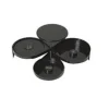 New Assiette à givrage de verre en plastique à 3 niveaux - Noir Accessoires De Bar