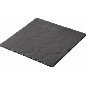 Hot Assiette carrée de 9.75" Basalt - Noire - 6 par boite Vaisselle
