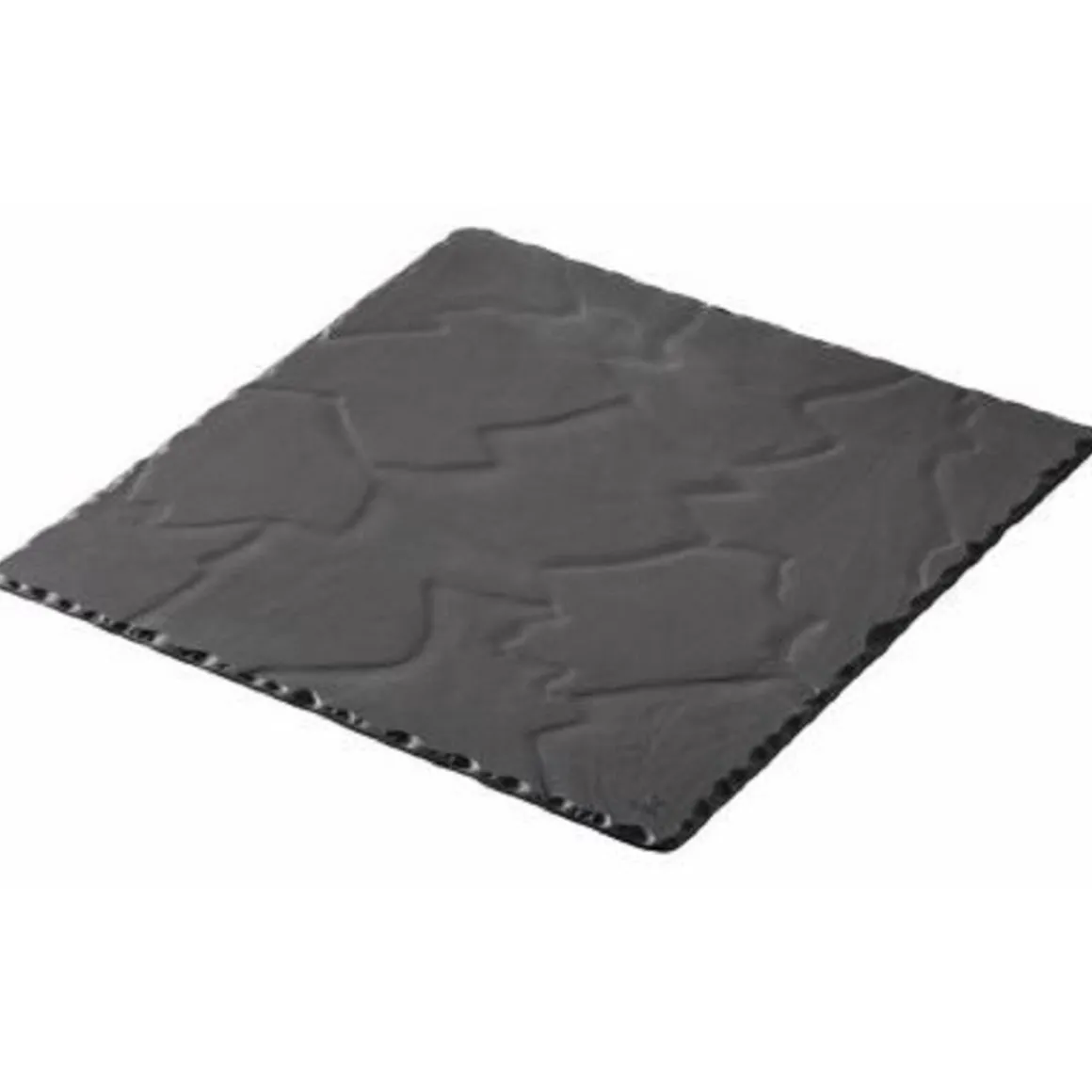 assiette_carre_de__basalt_0.webp Hot Assiette carrée de 9.75" Basalt - Noire - 6 par boite Vaisselle