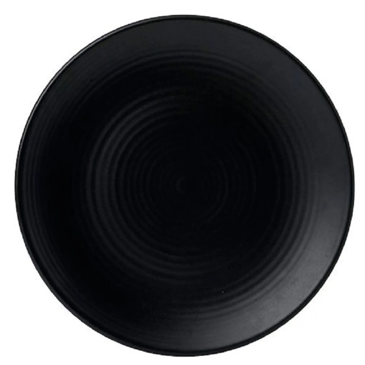 assiette_coupe_de__evo_ma_0.webp Discount Assiette coupe de 10.75" Evo Matte Jet Stoneware - 12 par boite Vaisselle