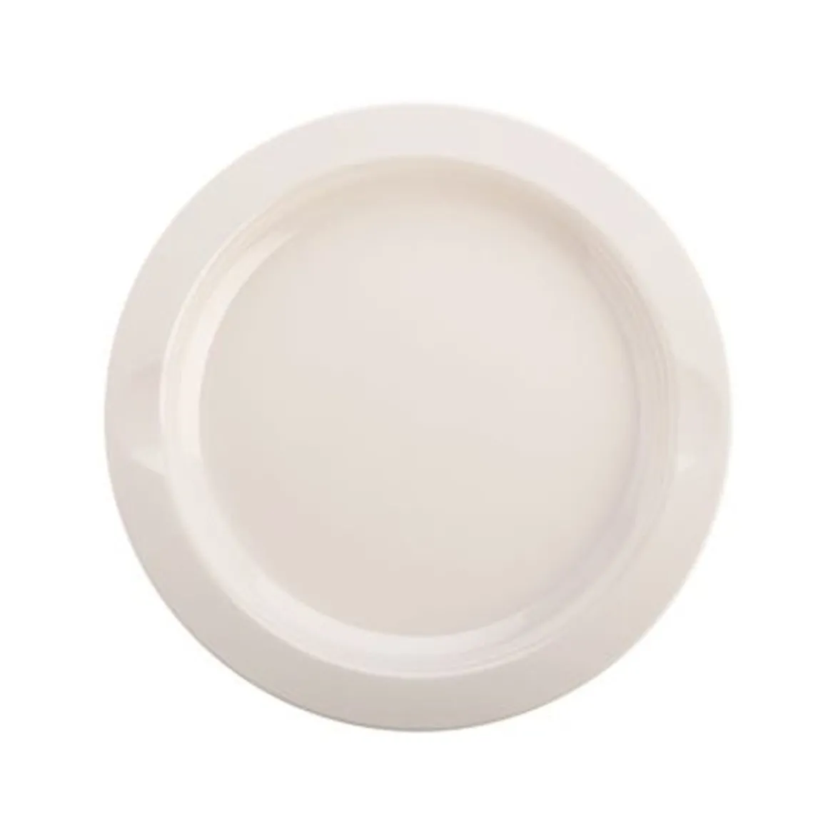 assiette_de___rebord_ergo_0.webp Discount Assiette de 9" à rebord ergonomique - Ivoire - 24 par boite Vaisselle