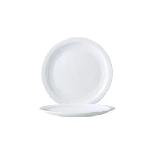 Hot Assiette de 10.25" à rebord étroit Opal Restaurant White - Blanche - 12 par boite Vaisselle