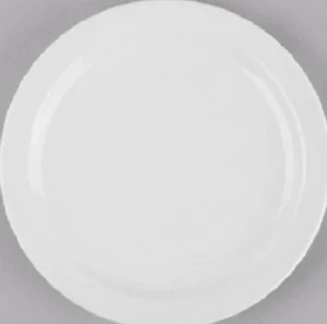 New Assiette de 7.25" à rebord étroit Porcelana - Blanche - 36 par boite Vaisselle
