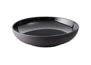 New Assiette gourmande de 24.75 oz (9.75") Likid & Solid - Noir brillant - 4 par boite Vaisselle