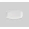 Clearance Assiette oblongue de 11.75" x 6" X Squared - Blanche - 12 par boite Vaisselle