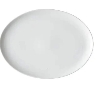 Discount Assiette ovale coupe de 14.25" en porcelaine Candour - Blanche - 12 par boite Vaisselle