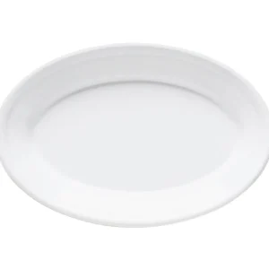 Discount Assiette ovale de 9.25" x 6.25" en mélamine blanche - 24 par boite Vaisselle