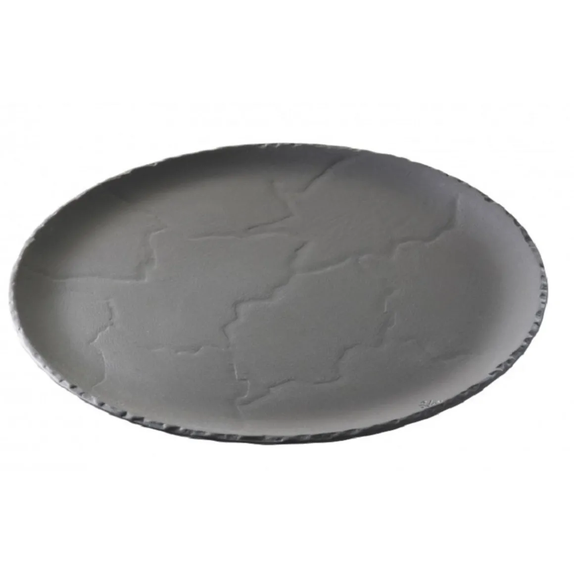 assiette_plate_de__basalt_0-1.webp Hot Assiette plate de 12.5" Basalt - Noir brut - 2 par boite Vaisselle