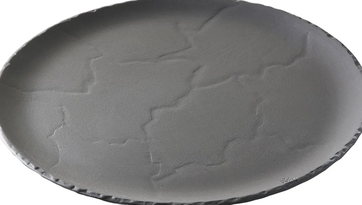 assiette_plate_de__basalt_0.webp Discount Assiette plate de 11.25" Basalt - Noir brut - 4 par boite Vaisselle