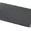 Sale Assiette rectangulaire de 13" x 7.75" avec 1 côté relevé Basalt - Noire - 3 par boite Vaisselle