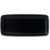 Outlet Assiette rectangulaire de 14" x 6.5" en grès (stoneware) Evo - Matte Jet - 8 par boite Vaisselle