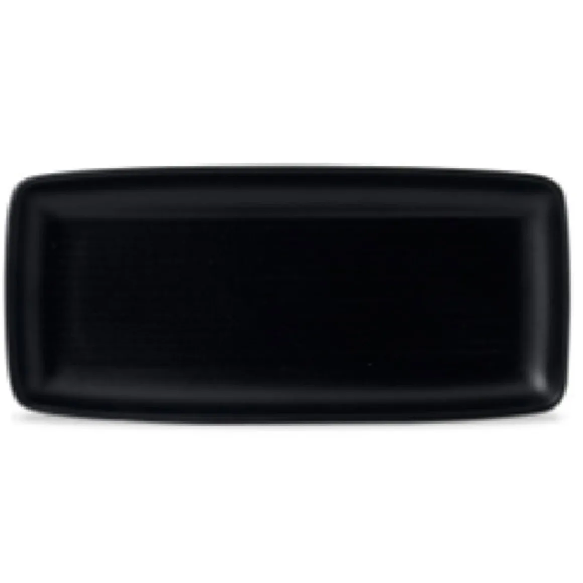 assiette_rectangulaire_de_0-27.webp Outlet Assiette rectangulaire de 14" x 6.5" en grès (stoneware) Evo - Matte Jet - 8 par boite Vaisselle