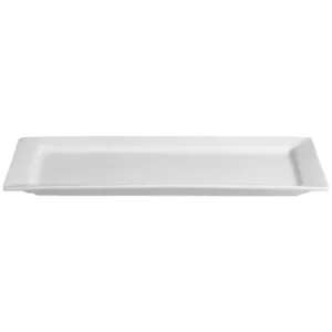 Online Assiette rectangulaire de 14" x 7" avec rebord Square Rim - 12 par boite Vaisselle
