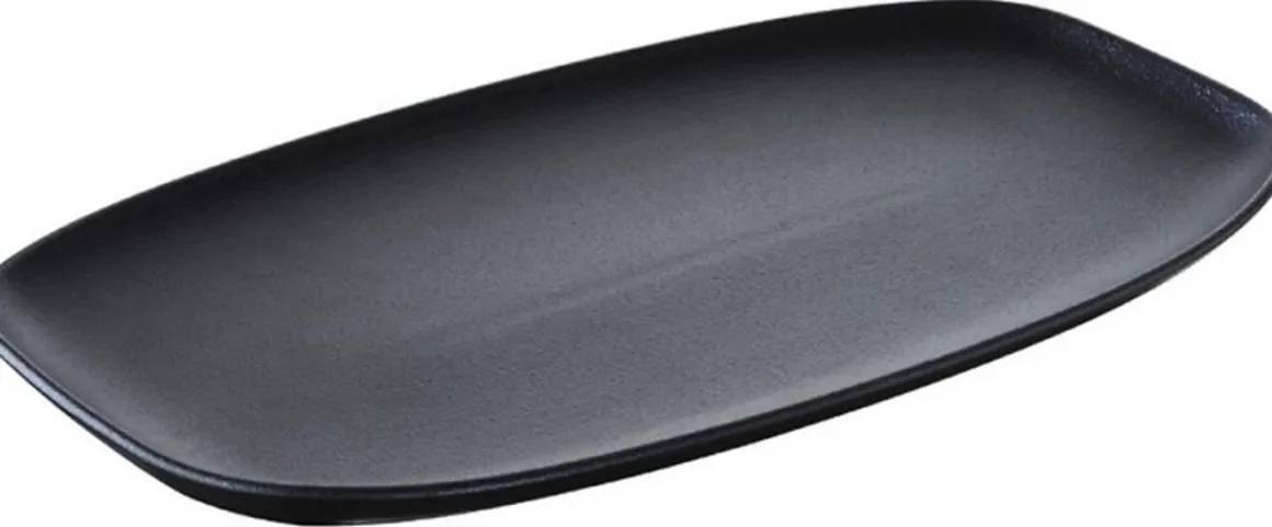 assiette_rectangulaire_de_0-30.webp Sale Assiette rectangulaire de 9.5" x 5" Club - Noire - 6 par boite Vaisselle