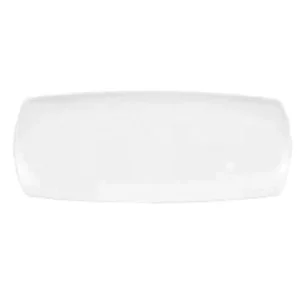 New Assiette rectangulaire de 14" x 4" Menu - Blanche - 6 par boite Vaisselle