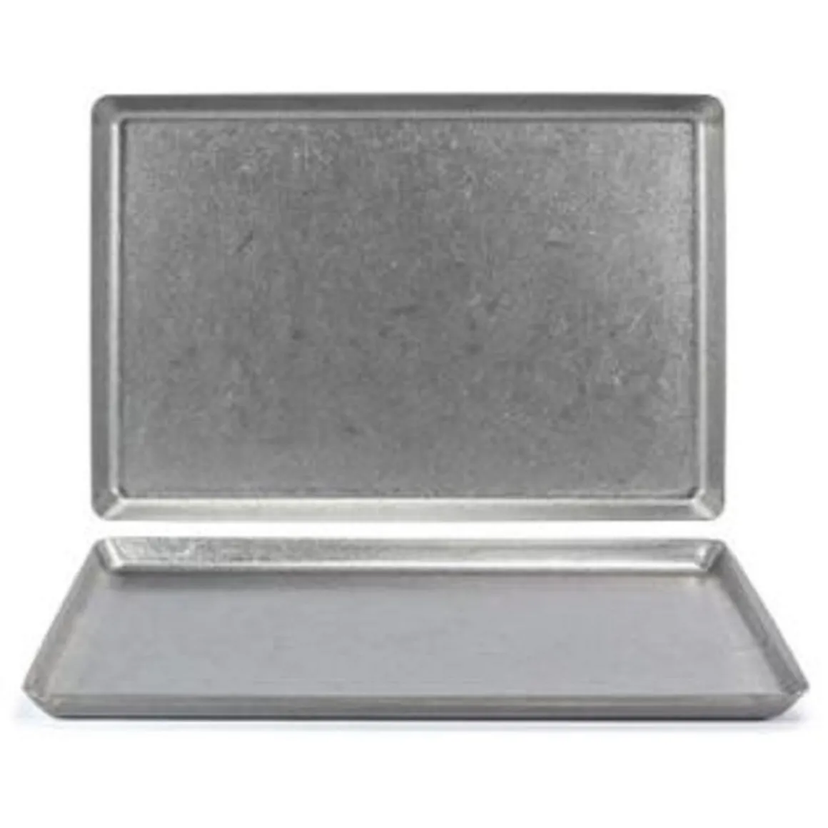 assiette_rectangulaire_de_0-5.webp Fashion Assiette rectangulaire de 14" x 9.5" en acier inoxydable au fini antique Mod - 12 par boite Vaisselle