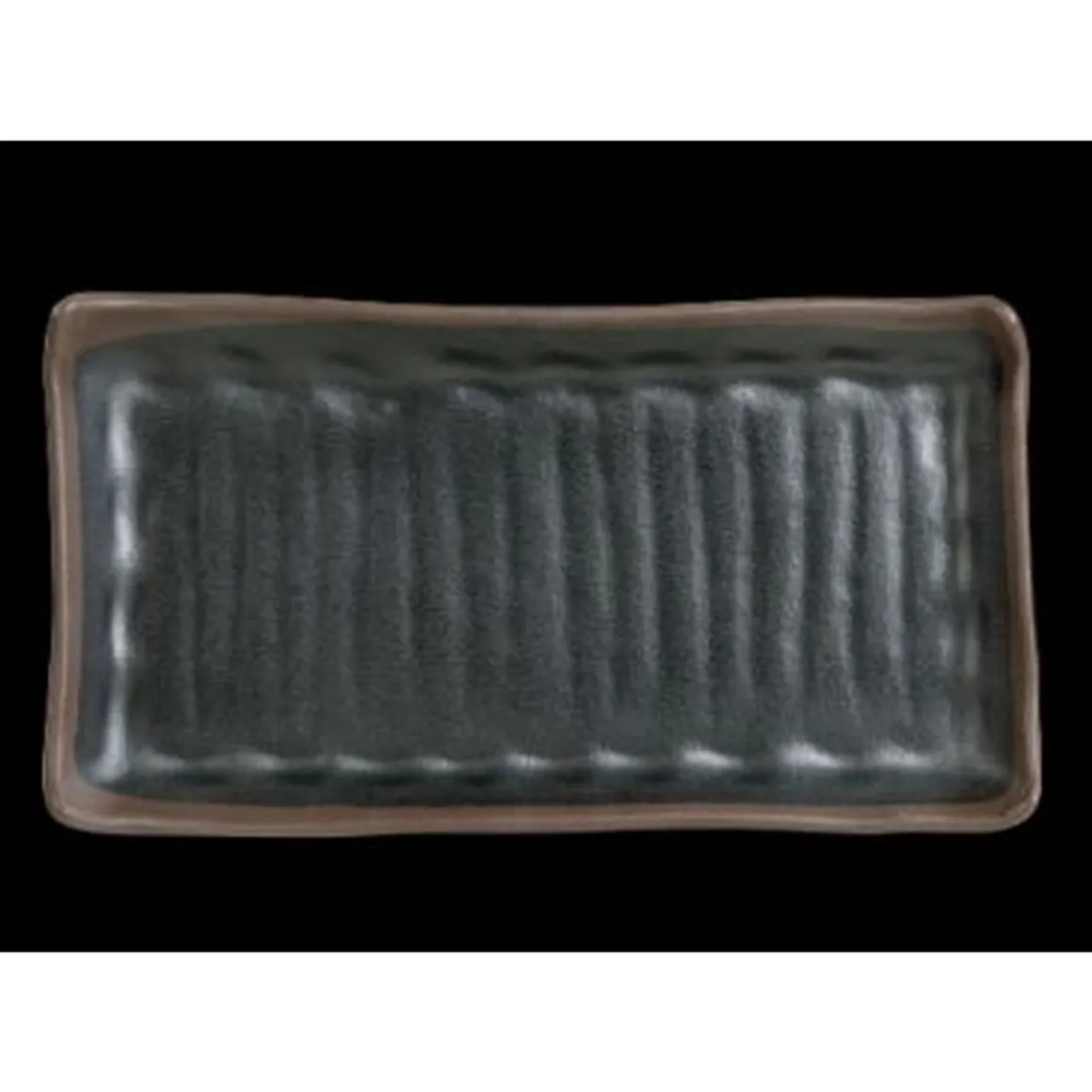 assiette_rectangulaire_de_0-8.webp Outlet Assiette rectangulaire de 11 1/8" x 5 7/8" Greystone par Delfin - 12 par boite Vaisselle