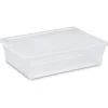 Sale Bac de rangement de 26.5 L (23" x 16.25" x 6") avec couvercle - Transparent Rangement Des Aliments
