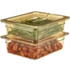 Clearance Bac gastronorme 1/3 de 2.5" de profondeur H-pan - Ambré - 6 par boite Rangement Des Aliments