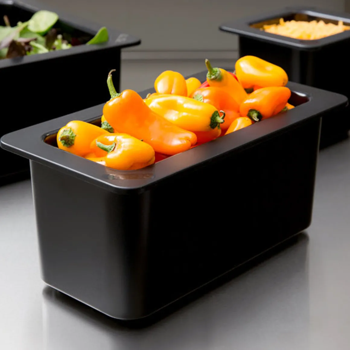 bac_gastronorme__de__de_p_0-4.webp Outlet Bac gastronorme 1/3 de 6" de profondeur Coldfest - Noir Rangement Des Aliments