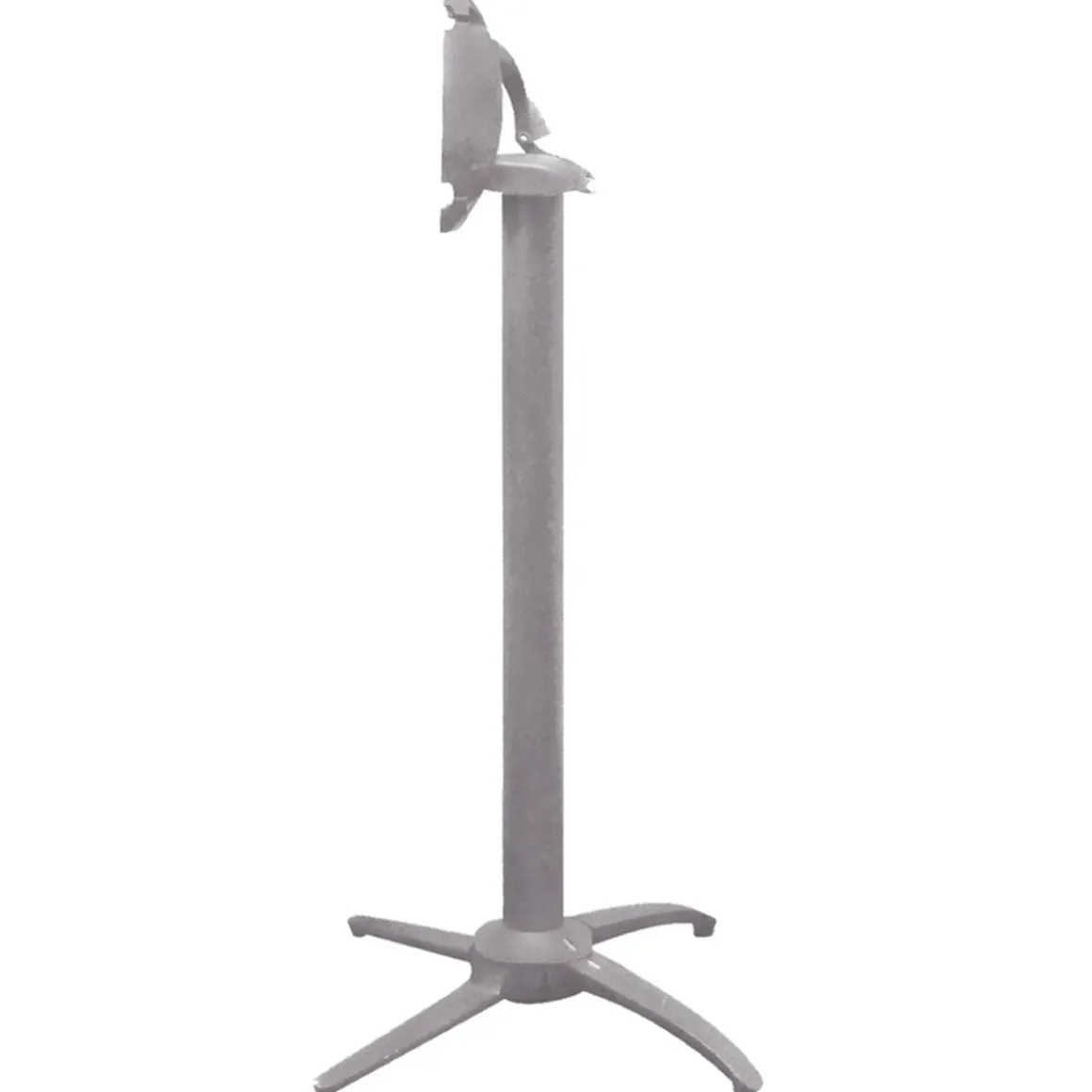base_de_table_inclinable__0-5.webp Discount Base de table inclinable Quattro - hauteur bar - Gris argenté Ameublement Commercial Pour Terrasses