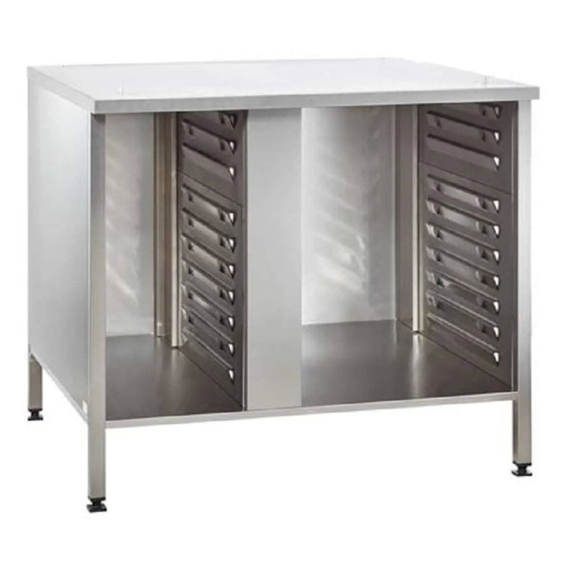 base_dxquipement_mobile_a_0.webp Best Base d'équipement mobile avec glissières US III pour four combi type 62 ultravent - Modèle Démo Tables De Travail Commerciales