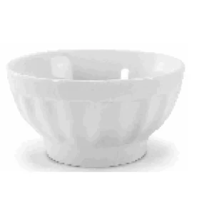 Sale Bol à café au lait de 16 oz cannelé - Blanc Vaisselle