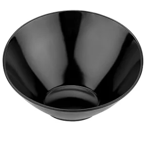 Hot Bol à dessert à angle de 16 oz en mélamine Black Elegance - Noir - 6 par boite Vaisselle