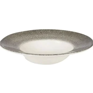 Hot Bol à rebord large de 9.5" Raku Quartz Black - 12 par boîte Vaisselle