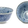 Outlet Bol de 5" x 2.25" à fleurs - Bleu Vaisselle