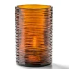 Best Bougeoir cylindrique de 3.25" x 2 1/8" - Ambre foncé Accessoires Et Décor De Table