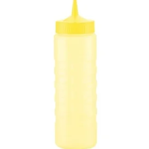 New Bouteille à pression à grande embouchure de 24 oz Traex - Jaune Translucide Articles De Cuisine
