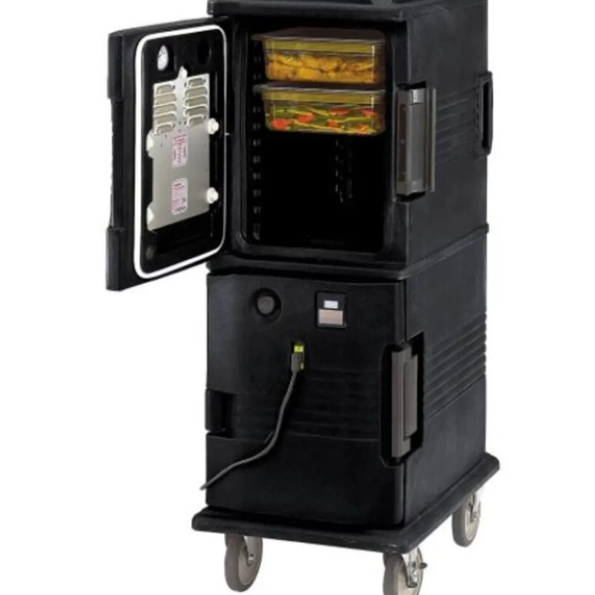 cabinet_de_maintien_lectr_0.webp Outlet Cabinet de maintien électrique à 2 sections Ultra Camcart - Noir - 110V Distributeurs De Breuvages Et Conteneurs Ìsolés