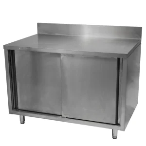 Sale Cabinet de rangement de 30" x 48" en acier inoxydable avec dosseret Tables De Travail Commerciales