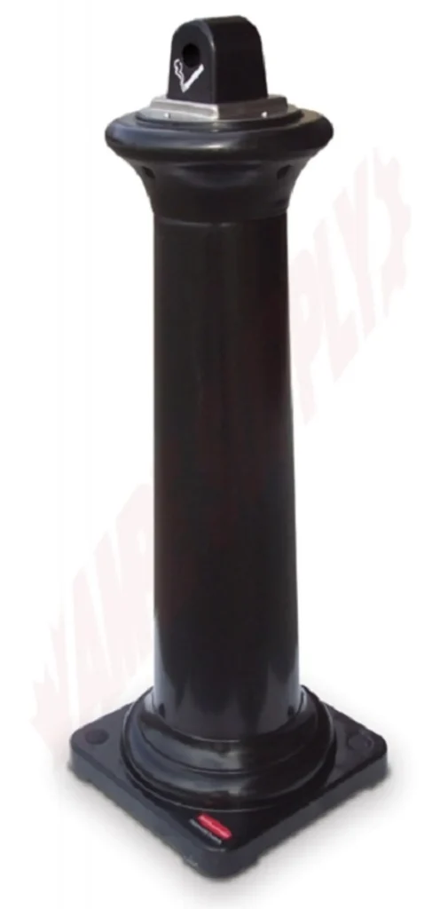Online Cendrier extérieur sur pied de 38" de haut Tuscan - Noir Poubelles Et Bac De Recyclage
