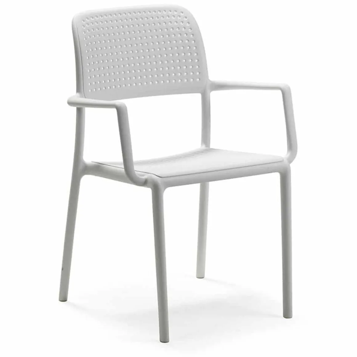 chaise_avec_bras_bora__bi_0.webp Online Chaise avec bras Bora - Bianco (blanche) Ameublement Commercial Pour Terrasses