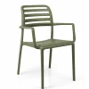 Outlet Chaise avec bras Costa - Agave (verte) Ameublement Commercial Pour Terrasses