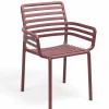 Hot Chaise avec bras Doga Arm - Marsala (rouge) Ameublement Commercial Pour Terrasses