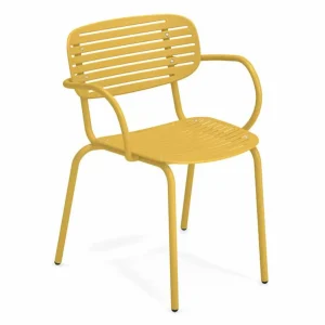 Sale Chaise avec bras Mom - Antique Curry Yellow (jaune) Ameublement Commercial Pour Terrasses