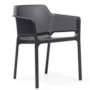 Discount Chaise avec bras Net Arm - Antracite (noire) Ameublement Commercial Pour Terrasses