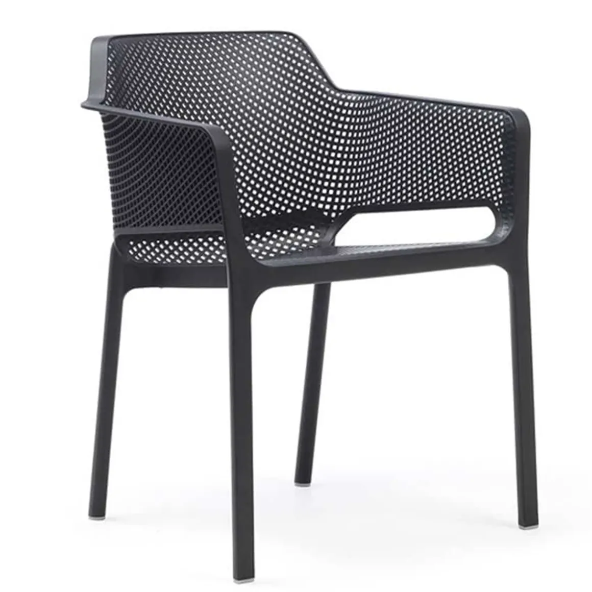 chaise_avec_bras_net_arm__0.webp Discount Chaise avec bras Net Arm - Antracite (noire) Ameublement Commercial Pour Terrasses