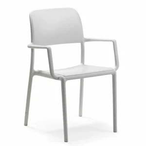 Online Chaise avec bras Riva - Bianco (blanche) Ameublement Commercial Pour Terrasses