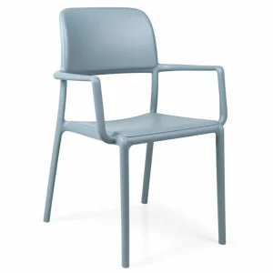 Online Chaise avec bras Riva - Celeste (bleue) Ameublement Commercial Pour Terrasses