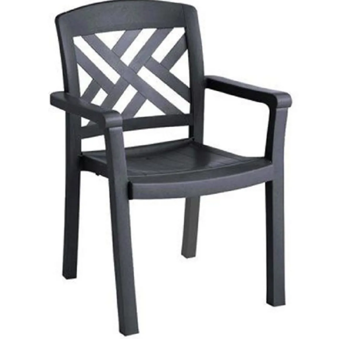 chaise_avec_bras_sanibel__0.webp Clearance Chaise avec bras Sanibel - Charcoal (Grise) Ameublement Commercial Pour Terrasses