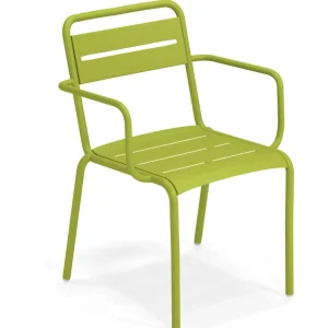 Sale Chaise avec bras Star - Antique Green (verte) Ameublement Commercial Pour Terrasses