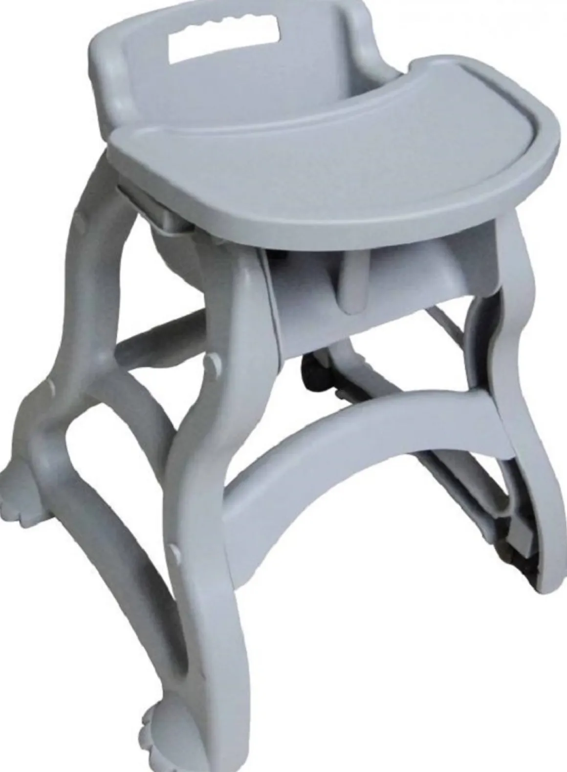 chaise_haute_avec_tablett_0.webp Online Chaise haute avec tablette en plastique - Grise Chaises Pour Restaurant