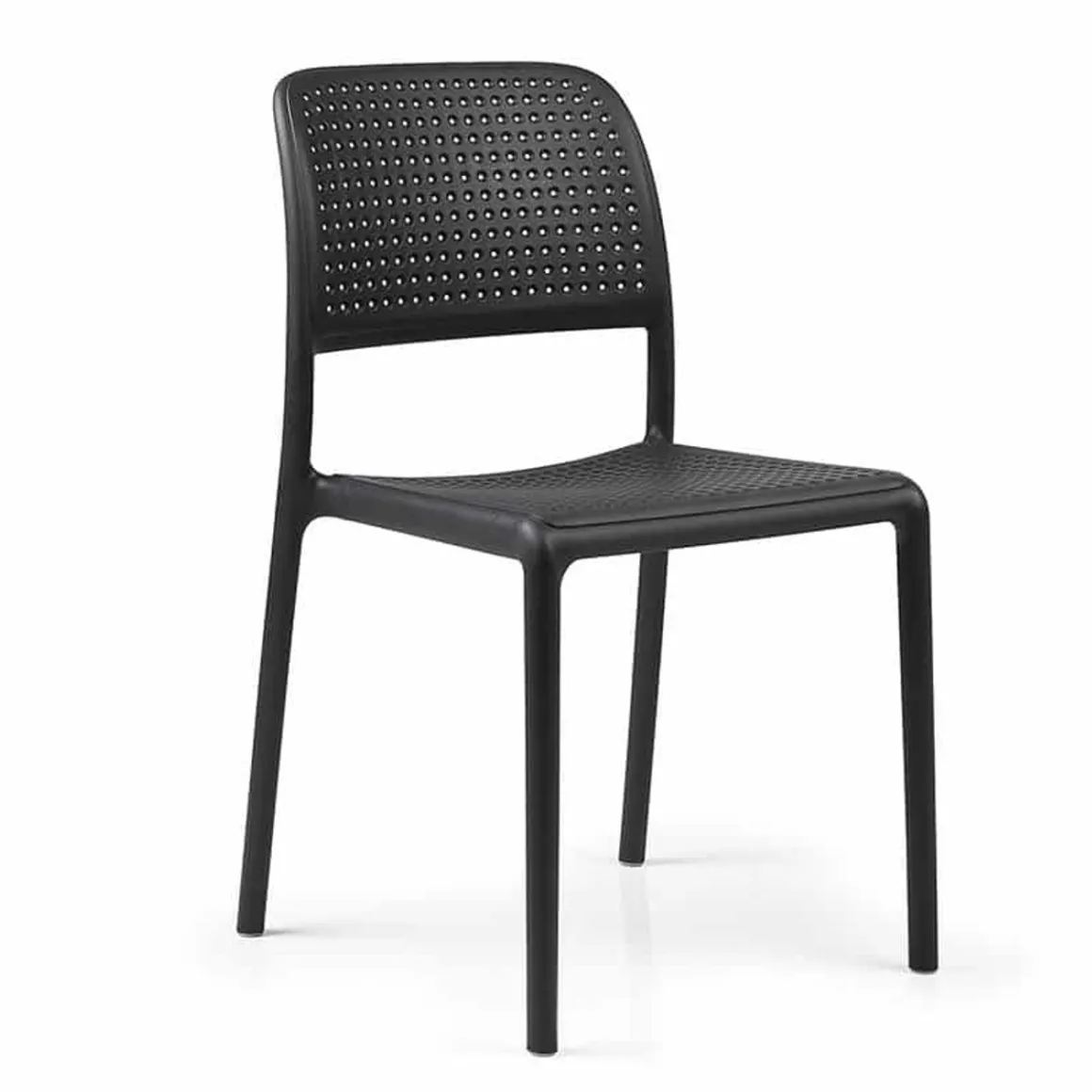 chaise_sans_bras_bora_bis_0-5.webp Online Chaise sans bras Bora Bistrot - Antracite (noire) Ameublement Commercial Pour Terrasses