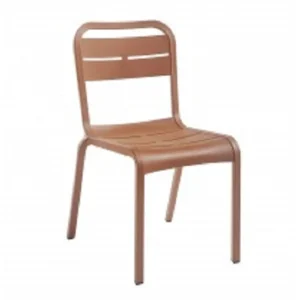 Outlet Chaise sans bras Cannes - Terra Cotta (Rouge) Ameublement Commercial Pour Terrasses