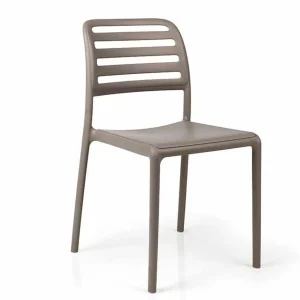 New Chaise sans bras Costa Bistrot - Tortora (beige) Ameublement Commercial Pour Terrasses