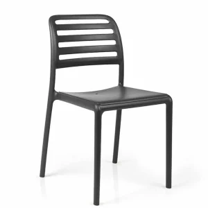 Hot Chaise sans bras Costa Bistrot - Antracite (noire) Ameublement Commercial Pour Terrasses